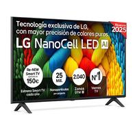 LG 43NANO80A6B TV 43 pulgadas (109 cm) 4K NanoCell AI TV (procesador α7 Gen8 4K AI, webOS 25, 60 Hz) [año de modelo 2025]
