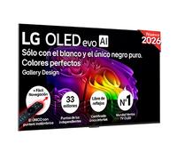 LG OLED55G64LW - TV 55", 4K OLED EVO AI G6, Smart TV, WebOS 26, Procesador α11 AI Gen3, VRR 165Hz, Reflection Free Premium, Dolby Vision y Atmos, Alexa/Google Assistant, Gris Oscuro Titán