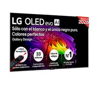 LG OLED65G64LW - TV 65", 4K OLED EVO AI G6, Smart TV, WebOS 26, Procesador α11 AI Gen3, VRR 165Hz, Reflection Free Premium, Dolby Vision y Atmos, Alexa/Google Assistant, Gris Oscuro Titán