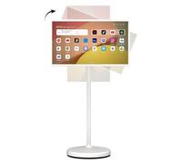Smart TV portátil con cámara Monitor de pantalla táctil 4K Android 8GB+128GB Cámara web de 8MP Control remoto de rotación completa Batería 8 horas Inalámbrico for hogar 24/27/32"(27in,4+64GB(1080P))