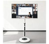 Smart TV Portátil con Ruedas 21,5"/24"/27"/32",Tableta Monitor con Pantalla Táctil Todo Uno con 8+128 GB,batería 5 A 8 Horas,rotación Giratoria Completa For Oficina Aula(8+128gb(4k),32IN)