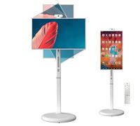 Smart TV portátil de 27 Pulgadas con Pantalla táctil y Ruedas Soporte para Tableta Android 13 Soporte para móvil para Interior Exterior(32in,6+64G)