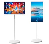 Smart TV portátil, pantalla táctil de 32 pulgadas, 1080p, rotación de 360°, cámara web de 13 MP, control remoto, batería de 15000 mAh con vida útil de 10 horas