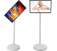 Smart TV portátil, pantalla táctil de 32 pulgadas, resolución de 1080p, soporte de suelo ajustable giratorio de 360°, ideal para entretenimiento en casa