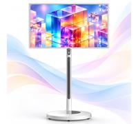 Smart TV portátil, Televisor Móvil con Mando a Distancia 32in-4K | Monitor inteligente 1080P/4K UHD 8+128GB en un soporte con ruedas de altura ajustable; perfecto para películas, videojuegos