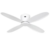 Smart Ventilador de Techo Con Control Remoto Plano 112 CM Blanco Ahorro Energía