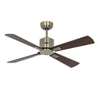 Smart Ventilador de Techo con Mando a Distancia Dc Neo 103cm Latón Madera Oscuro