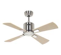 Smart Ventilador de Techo Control Remoto Dc Neo 92cm Mate Cromo Arce Haya