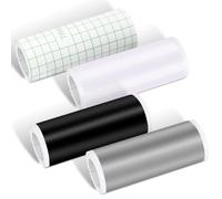 Smart Vinilo Permanente, 4 rollos de vinilo adhesivo inteligente permanente para Cricut Joy, rollo de vinilo autoadhesivo de 14 cm x 200 cm, adecuado para decorar tazas, botellas de agua (negro,