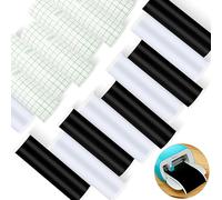 Smart Vinilo Permanente para Cricut Joy, 12 unidades, negro y blanco, 14 x 30,5 cm, lámina para plóter autoadhesiva, con 6 láminas de transferencia, juego de plóter para manualidades, tazas, coches,