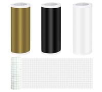 Smart Vinilo permanente para Cricut Joy, 4 rollos de vinilo adhesivo inteligente, permanente, 14 x 200 cm, juego de láminas de vinilo para manualidades (negro, blanco, dorado y lámina de