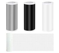 Smart Vinilo permanente para Cricut Joy, 4 rollos de vinilo adhesivo inteligente, permanente, 14 x 200 cm, juego de láminas de vinilo para manualidades (negro, blanco, plateado y lámina de