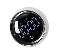Smart Voice Magnetic Kitchen Timer ABS PC 8.5x8.5x4cm Digital Rotating Countdown Alarm Clock Silent Ring Mode For Cooking Study Fitness Baking Classroom Teaching