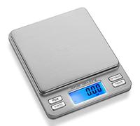 Smart W0eigh TOP500 Balanza de Bolsillo Digital Pro con Pantalla LCD de Iluminación Posterior, Función PCS, Función Hold, y Capacidad de 500 x 0.01g