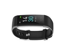 Smart Watch Fitness Pulsel S5 Temperatura Velocidad cardíaca Sueño Implaz de Agua Actividad de Pulsera Inteligente para Mujeres Men Black