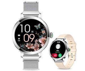 Smart Watch for Women Answer/Make Calls, 1.1" Touch Screen Smart Watches with Heart Rate SpO2 Sleep Monitor, 110+ Sports, Fitness Tracker, IP68 Waterproof Ladies Smartwatch for iOS Android Silver