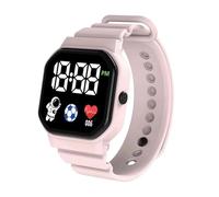 Smart Watch, LED Digital Wristwatch with Pin Buckle, Waterproof Silicone, Comfortable Sports Watch for Children Men Women Daily Wear, Outdoor Play, Travel or School Use, Pink