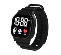 Smart Watch, LED Digital Wristwatch with Pin Buckle, Waterproof Silicone, Comfortable Sports Watch for Children Men Women Daily Wear, Outdoor Play, Travel or School Use, Black