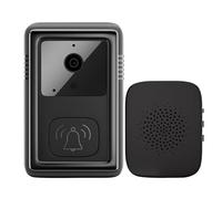 Smart WiFi Doorbell Camera, HD Video Intercom, Adhesive-Mount Security Device for Apartment, Wireless Setup, Retail, Warehouse & Rental Spaces, 3.35x2.09x0.94 Inches