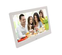 Smart WiFi Marco de fotos digital Pantalla de 10 pulgadas Retroiluminación LED HD 1024 * 600 Marco de fotos digital Álbum electrónico Imagen Música Película con control remoto (Color : Blanco) little