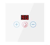 Smart WiFi para calentador de inmersión interruptor temporizador 20 A 4400 W, termostato de control de voz y aplicación para calentador de agua, panel de pared de vidrio táctil, monitor de