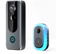 Smart WiFi para video Doorbell Wireless 720P para Night Vision | 4000mAh para battery, USB-C charging, weeks of use, low power consumption, wireless design