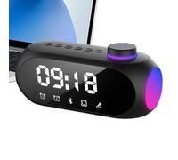 Smart Wireless Speaker - Digital Clock Alarm for Home Audio Entertainment | LED Display with Alarm Function, FM Radio USB Charging Bedside, Sound System for Bedroom Living Room Dorm Study Hotel