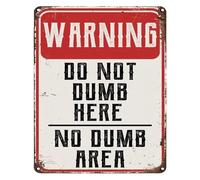 Smart Zone Only Humor Poster Tin Sign 8x12 Inch | Witty decor piece for home office study room or tool shed