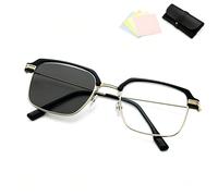 Smart Zoom Reading Glasses Distance&near Progressive Multi-focus, Blue Light Blocking HD Vision (Gold,Intelligent Zoom)