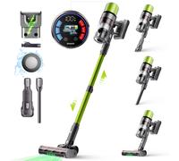 SmartAI V6 Aspiradora Sin Cable, Aspiradora Escoba 65KPA 650W Potente, Hasta 80Min de Autonomía, Batería Grande 24000mAh, Cepillo Anti-Enredos, Para Alfombras, Suelos Duros, Pelo de Mascotas y Coche V
