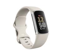 Google Fitbit Charge 6 Pulsera de actividad con 3 meses de suscripción al servicio Google Health Premium incluidos, 7 días de batería, Google Wallet y Maps, Porcelana/Aluminio Plateado