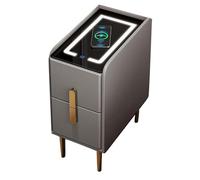 SmartBedsideTablewithStorageDrawerLightBluetoothSpeaker&WirelessChargingStationModernNightstandforBedroom&LivingRoom40WPower