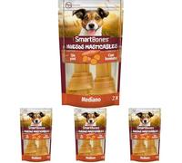 SmartBones Huesos Masticables Mediano - Snack masticable con sabrosas Verduras y boniato para Perros medianos, Huesos de Textura Blanda, sin Cuero Crudo, 2 Piezas (Paquete de 4)