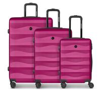 SMARTBOX Juego de 3 maletas rígidas para hombre y mujer, rosa, Set, Clásico | Carros de viaje ligeros y estables de material ABS de alta calidad y robusto. 4 ruedas dobles y candado de combinación