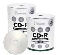 Smartbuy 700 MB/80 min 52 x CD-R Silver Inkjet Hub imprimible en blanco datos medios grabables Disco Shrink Pack 200-Disc
