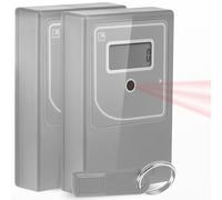 SmartCoounter Contador de Personas Automático para Tienda - Contador Digital con Sensor Infrarrojos, Contador de Visitas Inalámbrico a Pilas, Control de Aforo, Llave Reset, Fácil Instalación, Gris