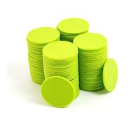 Smartdealspro 100 unidades de 32 mm/1.26 pulgadas de plástico opaco para contadores de aprendizaje, mini fichas de póquer, fichas de juego con caja de almacenamiento (verde claro)