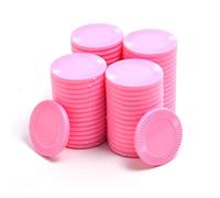 Smartdealspro 64 unidades de 32 mm/1.26 pulgadas de plástico opaco para contadores de aprendizaje, mini fichas de póquer, fichas de juego con caja de almacenamiento (rosa)
