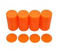 Smartdealspro Fichas de póquer de plástico opaco con caja de almacenamiento (naranja y rojo, 25 mm)