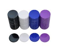 Smartdealspro - Juego de 100 fichas de póquer de plástico opaco de 2,54 cm con caja de almacenamiento, 4 colors-Black,White,Blue,Purple