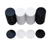 Smartdealspro - Juego de 100 fichas de póquer de plástico opaco de 2,54 cm con caja de almacenamiento, 2 colors--Black&White