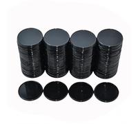 Smartdealspro - Juego de 100 fichas de póquer de plástico opaco de 2,54 cm con caja de almacenamiento, Negro