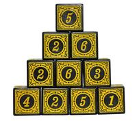 SmartDealsPro Paquete de 10 dados D6 de seis lados de 16 mm para DND MTG PRG Wow, juego de mesa, enseñanza de matemáticas (letra amarilla)