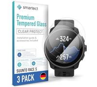smartect Cristal Templado [3 Piezas, Clear] para Suunto Race S, Protector de Pantalla HD Antiarañazos, Sin Burbujas, Dureza 9H, 0.3mm Ultra Transparente, Ultra Resistente