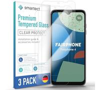 smartect Cristal Templado 3 Piezas para Fairphone 4 (Camera Cutout) | Protector Pantalla HD Antiarañazos, Vidrio Templado 0.3 mm Ultra Transparente, Dureza 9H, Resistente a Impactos, Sin Burbujas