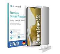 smartect TPU Protector 2 Piezas Privacy para Samsung Galaxy S22 | Película Protectora HD Antiespía, Protector Pantalla Antiarañazos, Sin Burbujas, Compatible Huella Digital, Compatible Funda