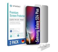 smartect TPU Protector 2 Piezas Privacy para Samsung Galaxy S24 Plus | Película Protectora HD Antiespía, Protector Pantalla Antiarañazos, Sin Burbujas, Compatible Huella Digital, Compatible Funda