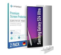 smartect TPU Protector 2 Piezas Privacy para Samsung Galaxy S24 Ultra | Película Protectora HD Antiespía, Protector Pantalla Antiarañazos, Sin Burbujas, Compatible Huella Digital, Compatible Funda