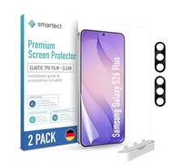 smartect TPU Protector Pantalla 2 + 2 Piezas para Samsung Galaxy S26 Plus | Película Protectora + Cámara, Antiarañazos, Ultra Transparente, Sin Burbujas, Compatible Huella Digital, Compatible Funda