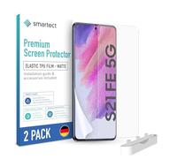 smartect TPU Protector Pantalla 2 Piezas Mate para Samsung Galaxy S21 FE | Película Protectora HD Antiarañazos, Antirreflejante, Sin Burbujas, Compatible Huella Digital, Compatible Funda